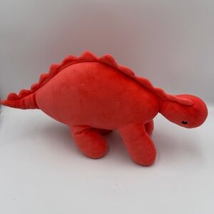 Manhattan Toy Gummy Velveteen Stegosaurus Dinosaur Stuffed Animal Coral Red 2019